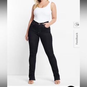 Express SkyScraper mid rise dark wash premium hyper stretch 5 pocket jeans 14